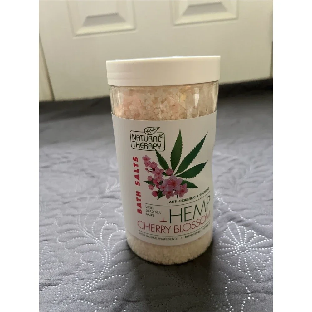 Natural Therapy Pure Hemp + Cherry Blossom Spa Soak Mineral Bath Salts (37oz)
